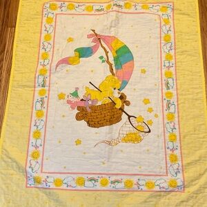 Vintage 80s Care Bear Sunshine Quilt